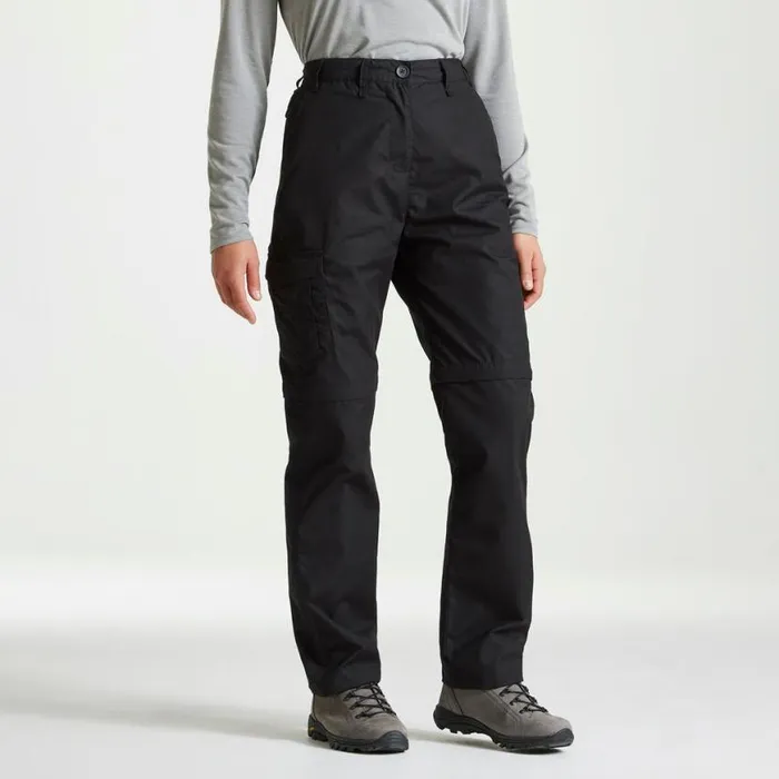 Womens Walking Trousers Craghoppers Expert Kiwi Convertible Trousers Black