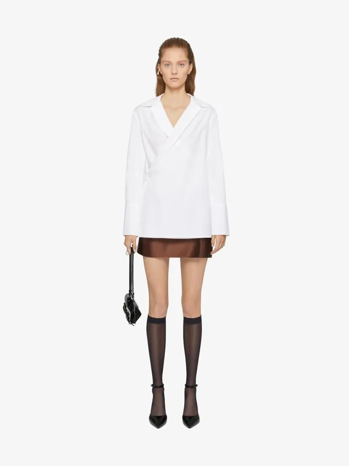 Wrap Shirt In Poplin White Women Givenchy Tops and Shirts