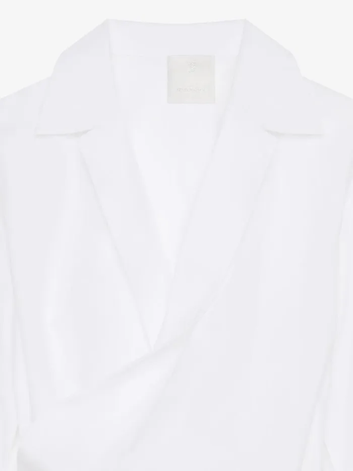 Wrap Shirt In Poplin White Women Givenchy Tops and Shirts