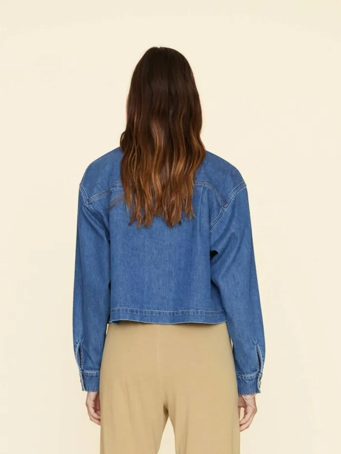 Xirena Deep Indigo Nicky Denim Top Women Tops