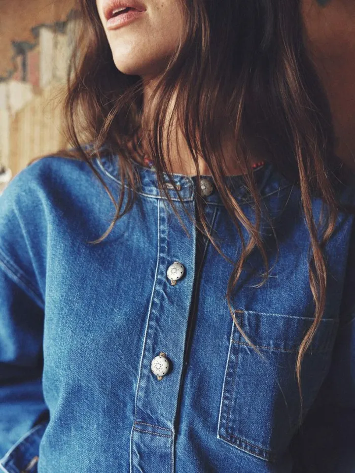 Xirena Deep Indigo Nicky Denim Top Women Tops