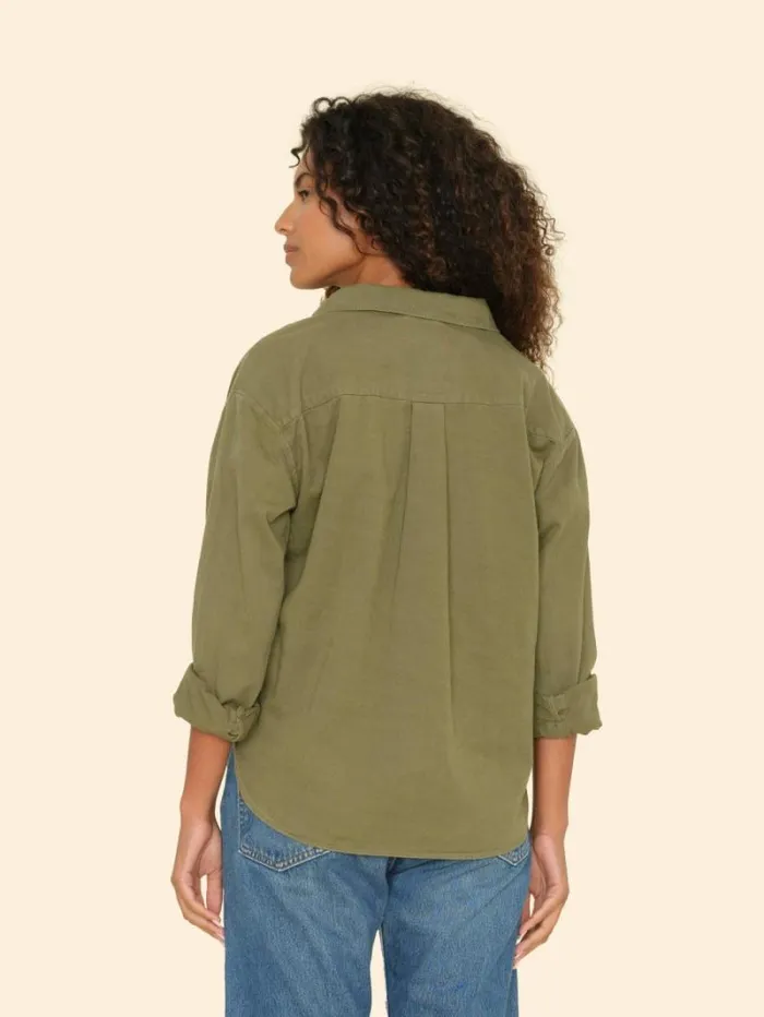 Xirena Hazy Sage Asher Twill Shirt Women Shirts
