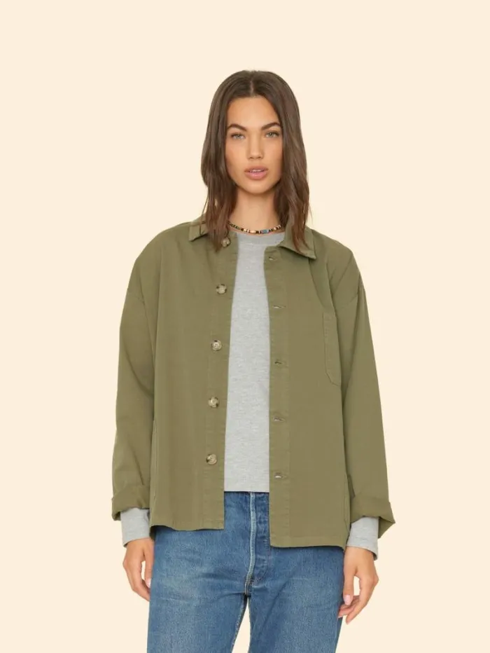 Xirena Hazy Sage Perry Twill Jacket Women Sweaters and Jackets
