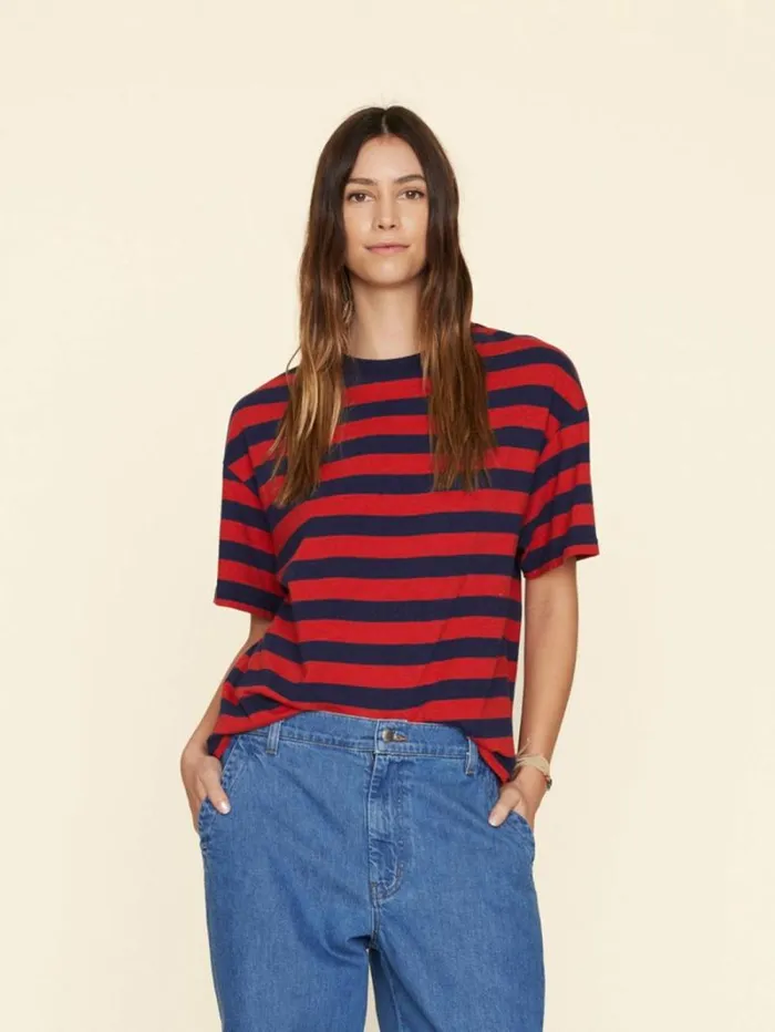 Xirena Lava Blue Palmer Tee Women Sweats and Tees