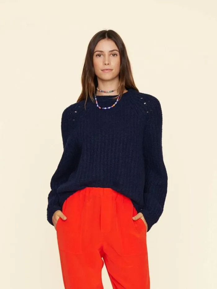 Xirena Navy Blue Landrey Sweater Women Sweaters and Jackets
