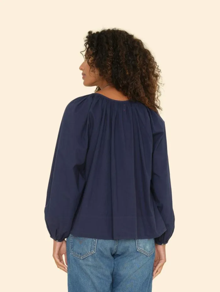 Xirena Navy Harris Top Women Tops
