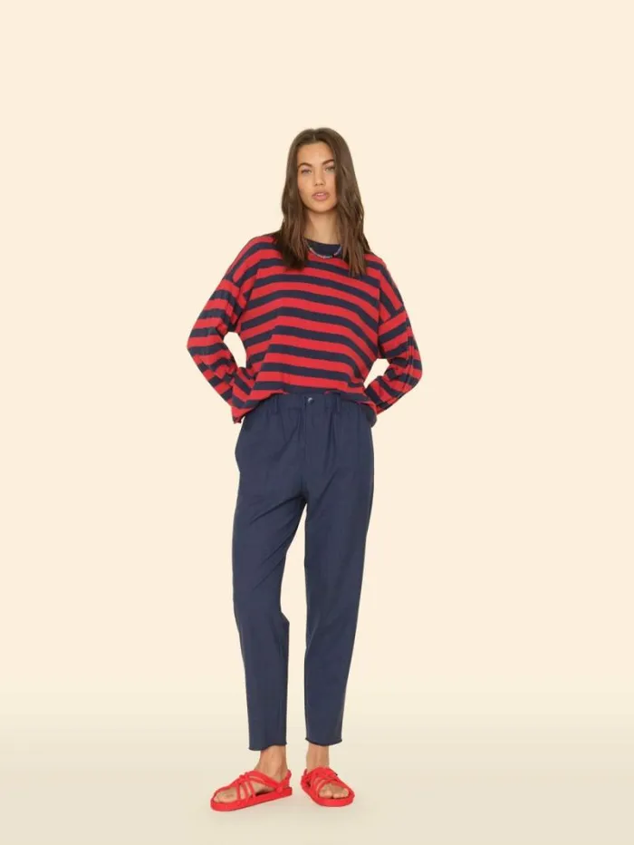 Xirena Navy Melange Mercer Pant Women Pants and Jumpsuits