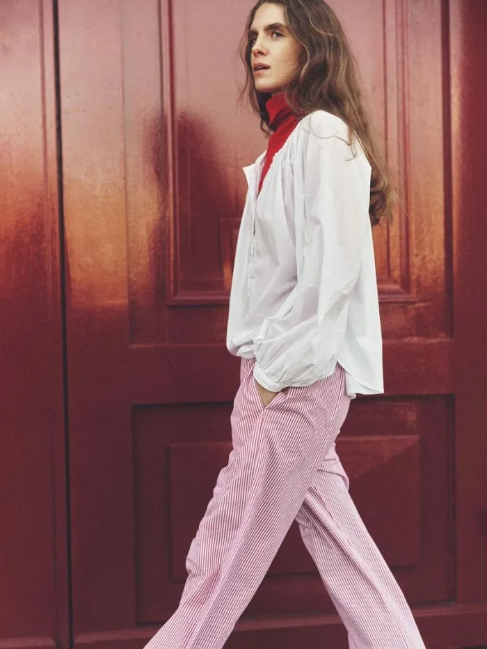 Xirena Red White Piper Pant Women Pants and Jumpsuits