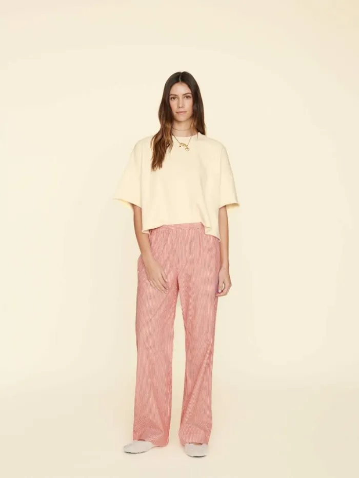 Xirena Red White Piper Pant Women Pants and Jumpsuits