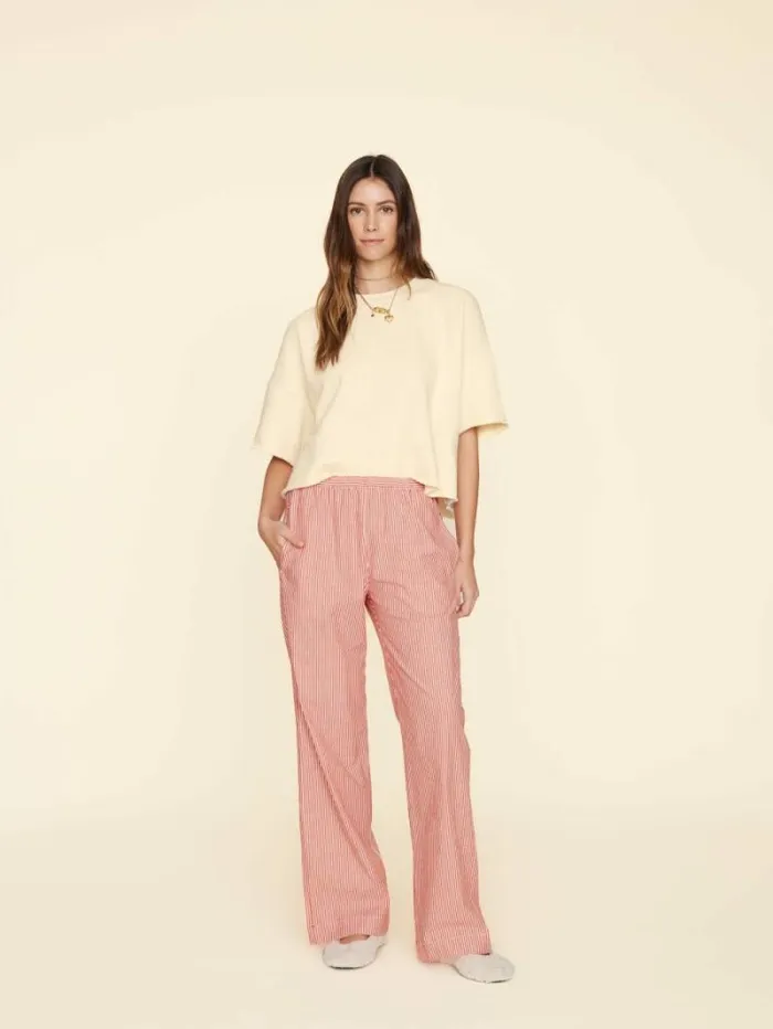 Xirena Red White Piper Pant Women Pants and Jumpsuits