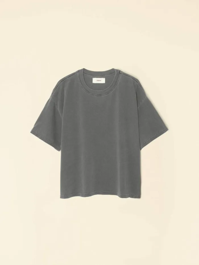 Xirena Vintage Black Palmer Tee Women Sweats and Tees