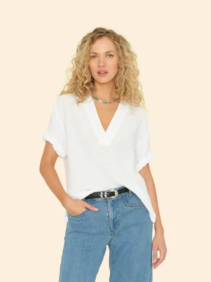 Xirena White Avery Top Women Tops