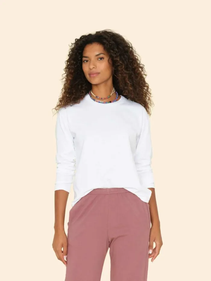 Xirena White Nico Tee Women Sweats and Tees