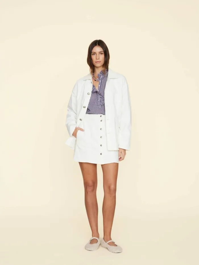 Xirena White Sydelle Denim Skirt Women Skirts