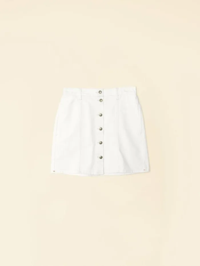 Xirena White Sydelle Denim Skirt Women Skirts